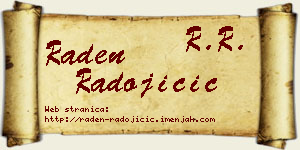 Raden Radojičić vizit kartica